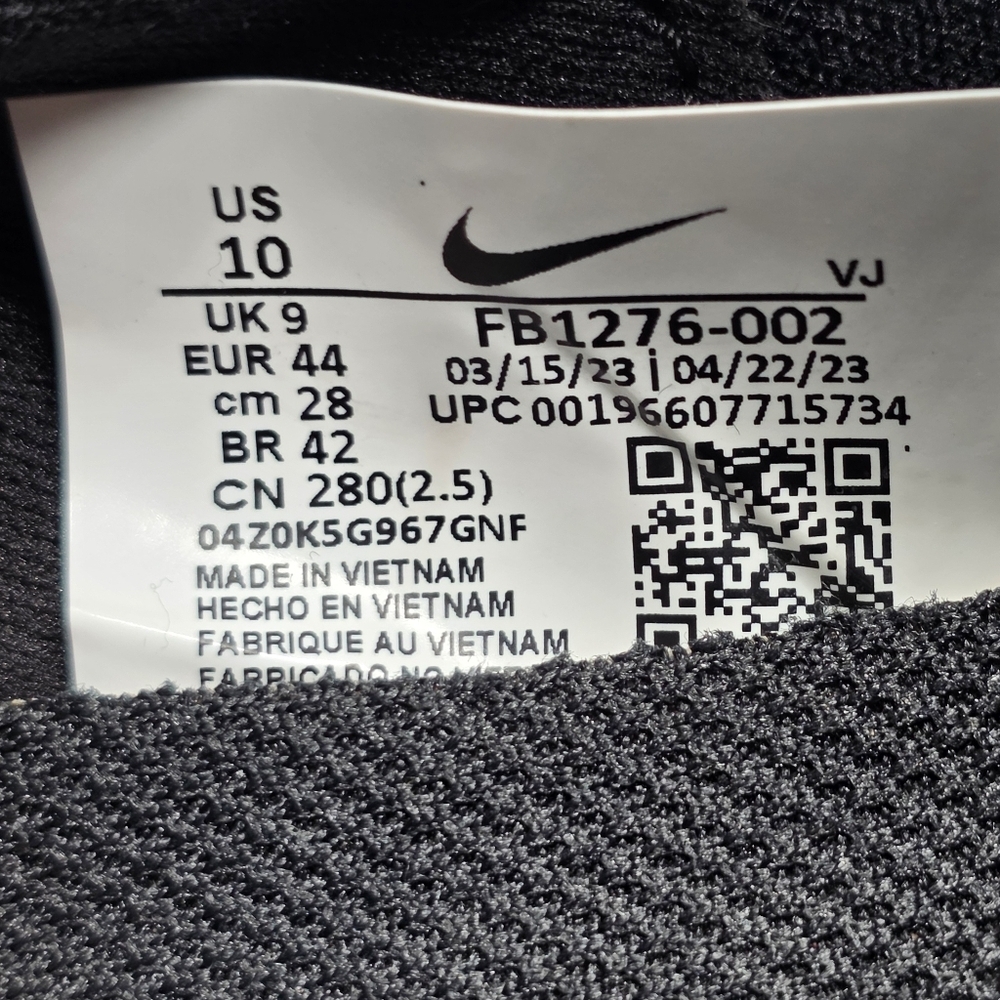 Nike Free Run Flyknit Black White Running Sneaker FB1276-002 Men's Size 10 New - Picture 4 of 11